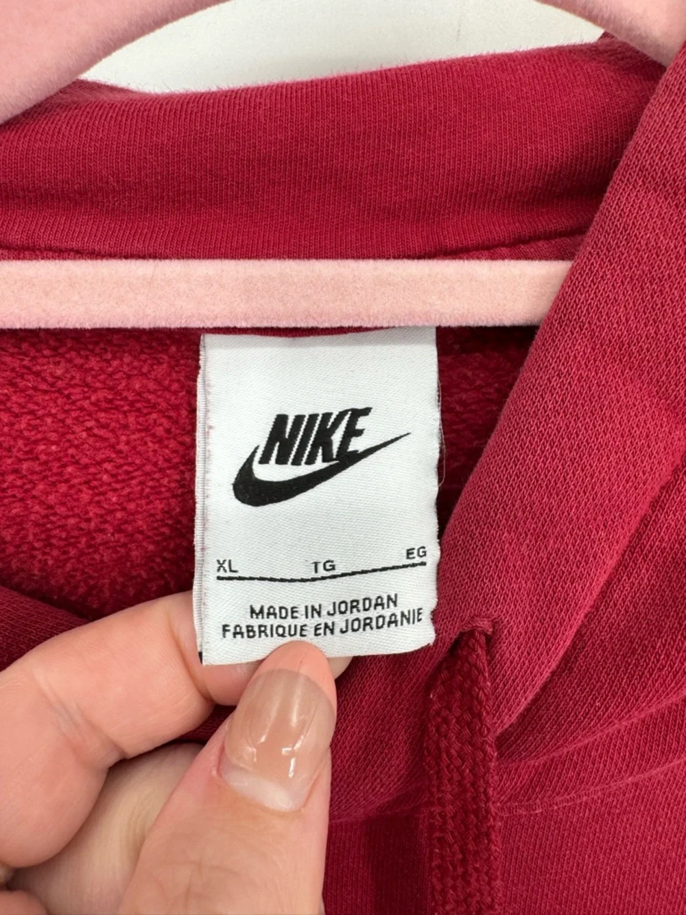 Nike Women's Maroon Crewneck Hoodie Sweatshirt Size XL
